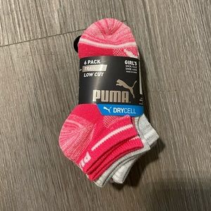 PUMA 6-Pack Socks Low Cut Girls: 4-8.5